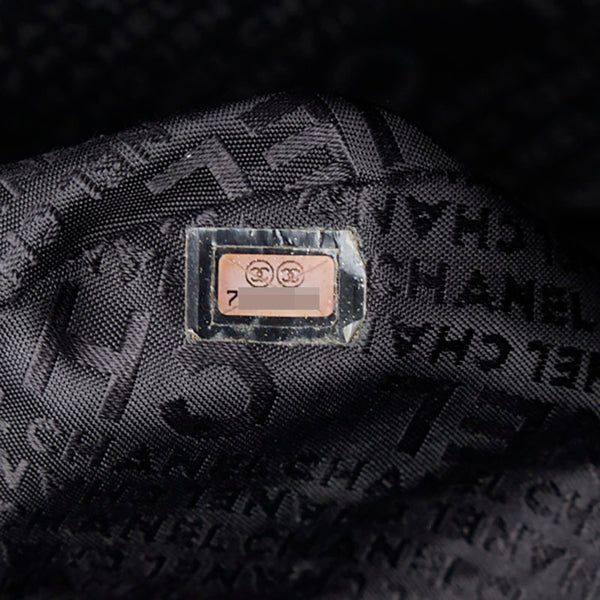 シャネル ココマーク ワンショルダーバッグ ハンドバッグ ブラック シルバー ナイロン レザー レディース CHANEL 【中古】