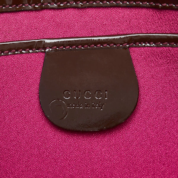 グッチ クラッチバッグ 004 2046 0636 パープル スウェード エナメル レディース GUCCI 【中古】
