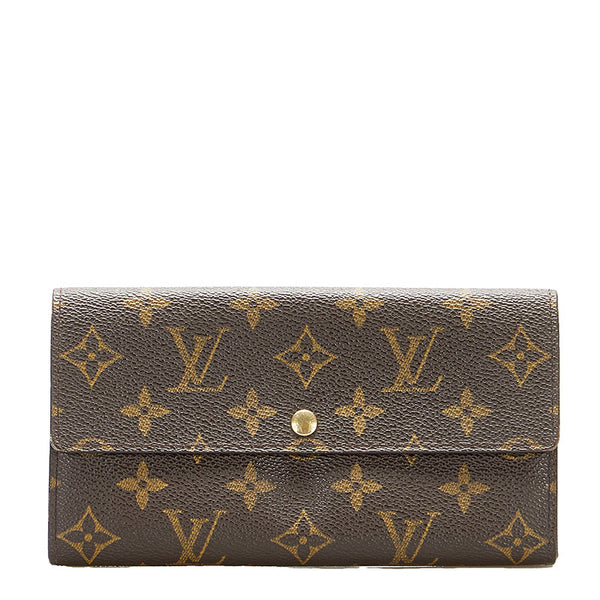 ルイ ヴィトン モノグラム ポシェット ポルトモネクレディ 長財布 M61725 ブラウン PVC レディース LOUIS VUITTON 【中古】