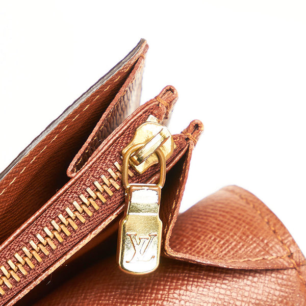 ルイ ヴィトン モノグラム ポシェット ポルトモネクレディ 長財布 M61725 ブラウン PVC レディース LOUIS VUITTON 【中古】