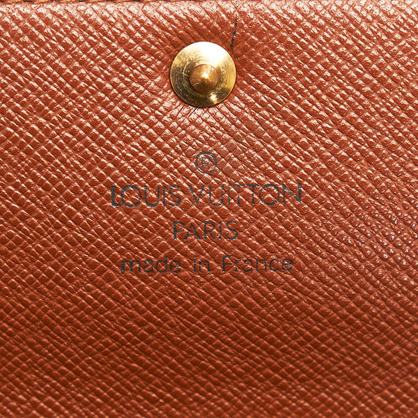 ルイ ヴィトン モノグラム ポシェット ポルトモネクレディ 長財布 M61725 ブラウン PVC レディース LOUIS VUITTON 【中古】