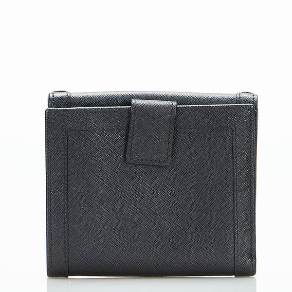 サルヴァトーレフェラガモ ガンチーニ 二つ折り財布 ブラック レザー レディース Salvatore Ferragamo 【中古】