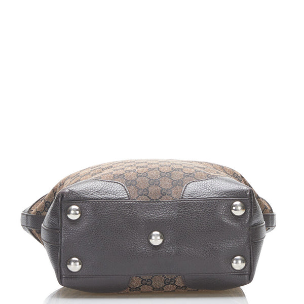 グッチ GGキャンバス ハンドバッグ トートバッグ 272377 ブラウン キャンバス レザー レディース GUCCI 【中古】