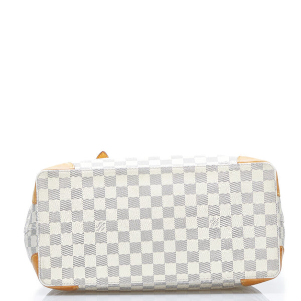 ルイ ヴィトン ダミエ アズール ハムステッドMM ショルダーバッグ トートバッグ N51206 ホワイト PVC レザー レディース LOUIS VUITTON 【中古】