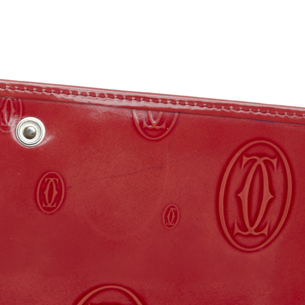 カルティエ ハッピーバースデー 長財布 ピンク エナメル レディース CARTIER 【中古】