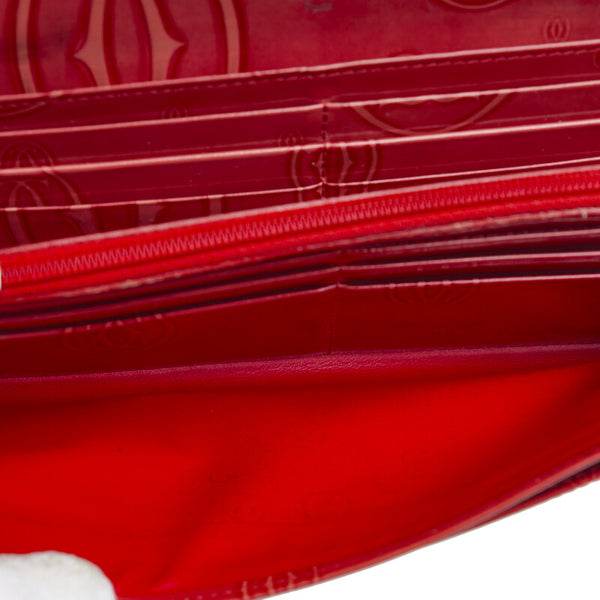 カルティエ ハッピーバースデー 長財布 ピンク エナメル レディース CARTIER 【中古】