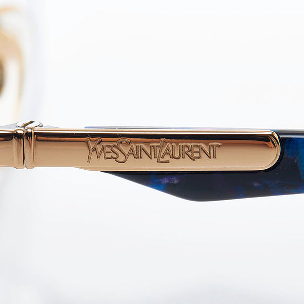 サンローラン UV Protection サングラス ネイビー パープル プラスチック ユニセックス SAINT LAURENT 【中古】