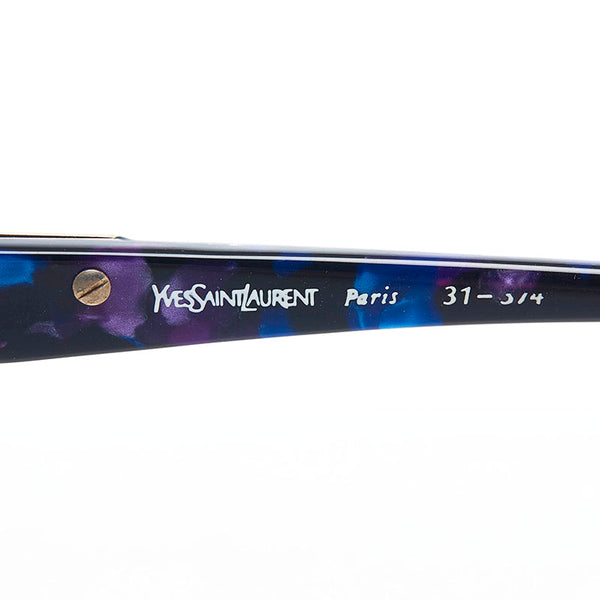 サンローラン UV Protection サングラス ネイビー パープル プラスチック ユニセックス SAINT LAURENT 【中古】