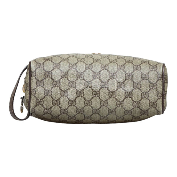 グッチ GGスプリーム セカンドバッグ 014.58.6086 ブラウン PVC レザー レディース GUCCI 【中古】