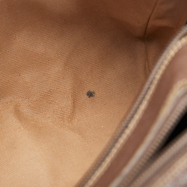 グッチ GGスプリーム セカンドバッグ 014.58.6086 ブラウン PVC レザー レディース GUCCI 【中古】