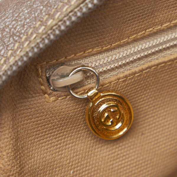 グッチ GGスプリーム セカンドバッグ 014.58.6086 ブラウン PVC レザー レディース GUCCI 【中古】