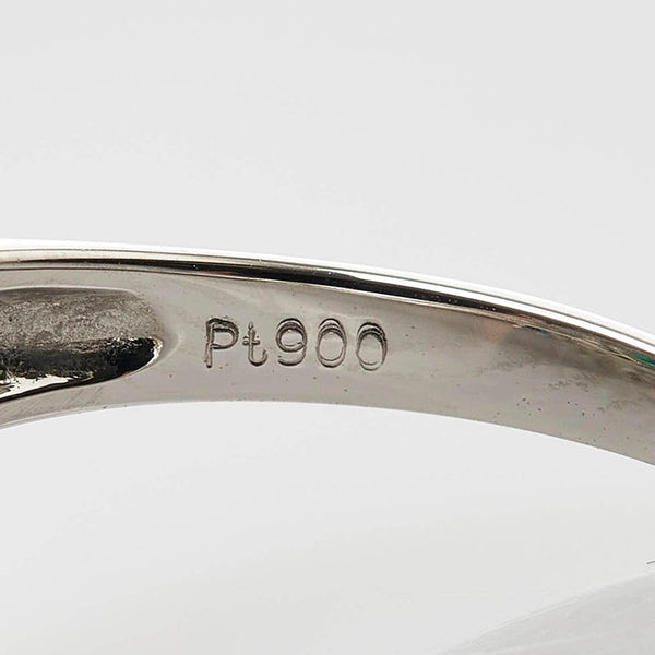 Pt900 プラチナ エメラルド0.36ct ダイヤ0.69ct リング 指輪 レディース 12号 【中古】