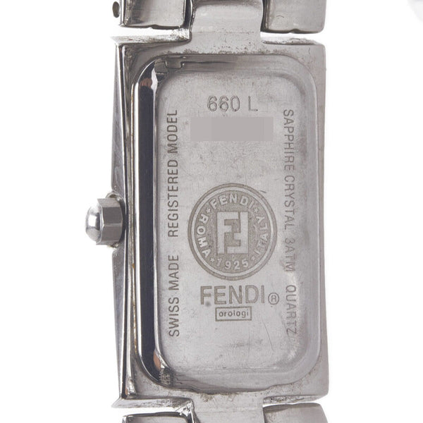 フェンディ 腕時計 660L クオーツ ネイビー文字盤 ステンレススチール レディース FENDI 【中古】