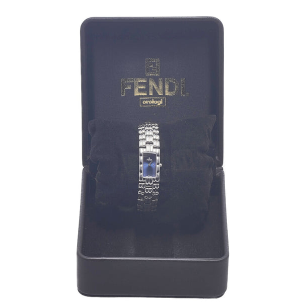 フェンディ 腕時計 660L クオーツ ネイビー文字盤 ステンレススチール レディース FENDI 【中古】