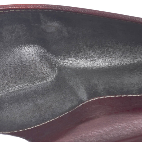 グッチ GGキャンバス 長財布 190389 ベージュ ワインレッド キャンバス レザー レディース GUCCI 【中古】