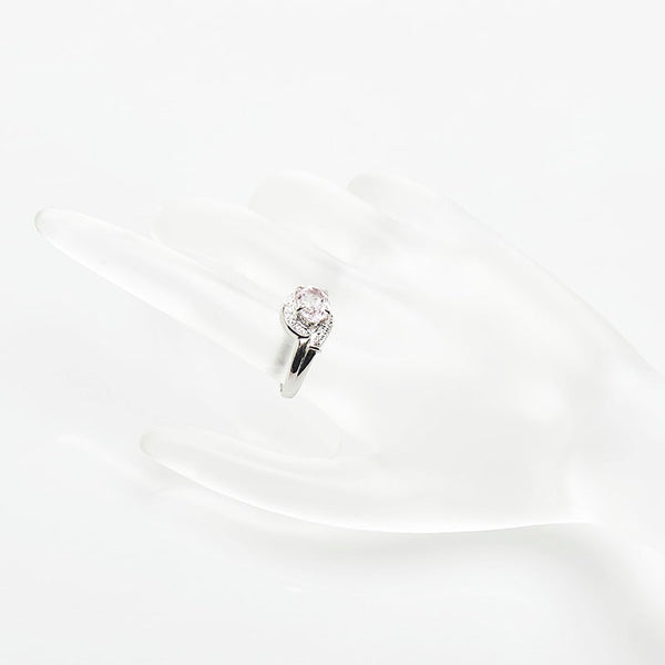 Pt900 プラチナ クンツアイト2.63ct ダイヤ0.14ct リング 指輪 レディース 13号 【中古】