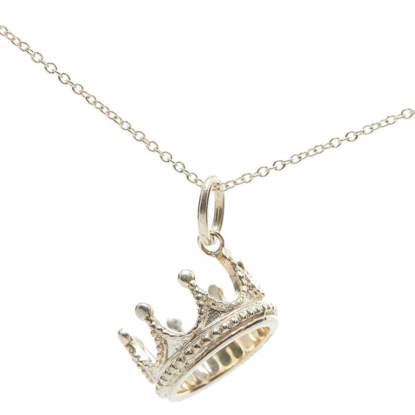 ティファニー クラウンチャーム 王冠 ネックレス SV925 シルバー レディース TIFFANY&Co. 【中古】