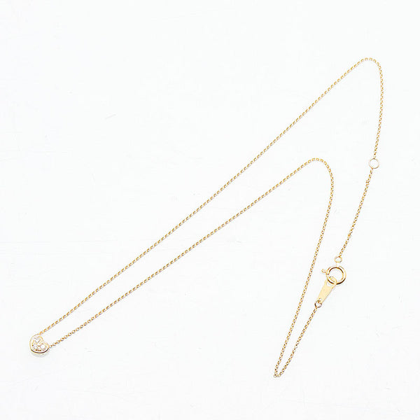 タサキ K18YG イエローゴールド ダイヤ0.03ct ハート ネックレス ペンダント レディース TASAKI 【中古】