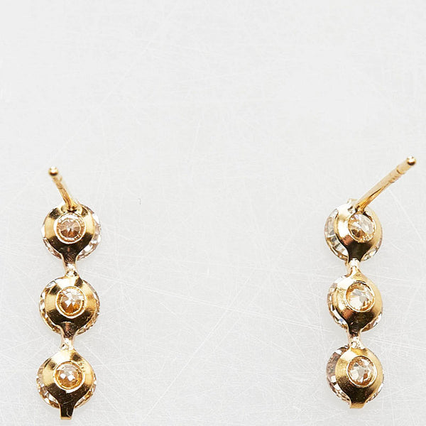 K18YG イエローゴールド ダイヤ1.00ct ピアス レディース 【中古】