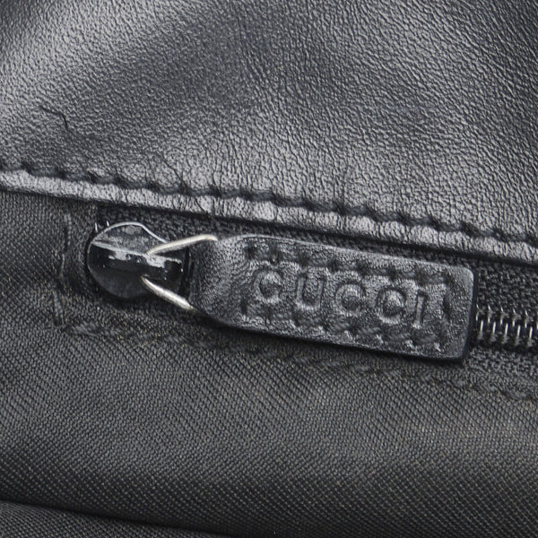 グッチ ハンドバッグ 76479 ブラック フリース レザー レディース GUCCI 【中古】