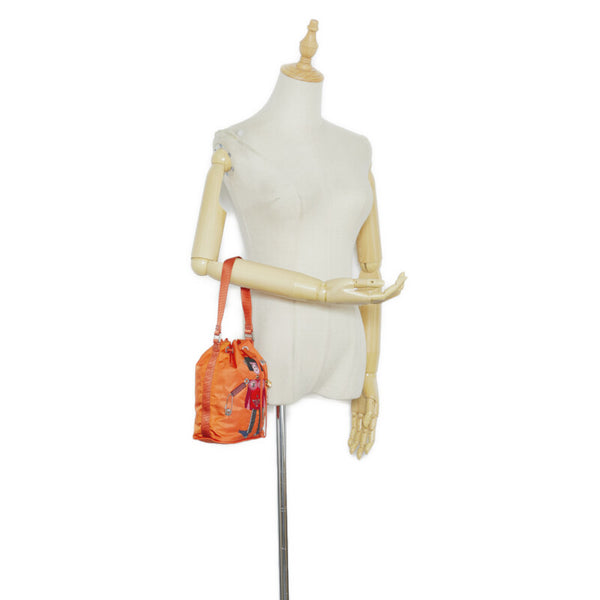 プラダ ハンドバッグ LN03669 オレンジ マルチカラー ナイロン レディース PRADA 【中古】