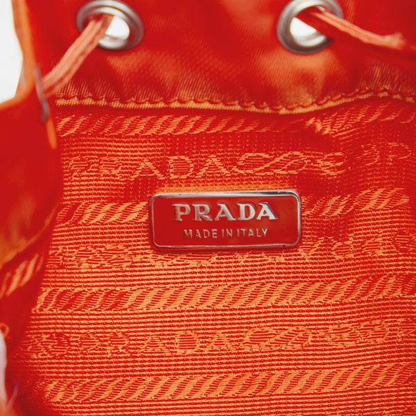 プラダ ハンドバッグ LN03669 オレンジ マルチカラー ナイロン レディース PRADA 【中古】