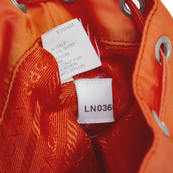 プラダ ハンドバッグ LN03669 オレンジ マルチカラー ナイロン レディース PRADA 【中古】