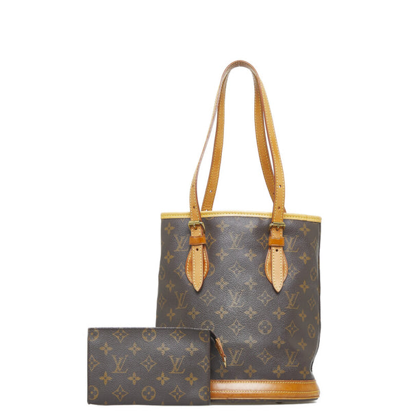 ルイ ヴィトン モノグラム バケットPM トートバッグ ショルダーバッグ M42238 ブラウン PVC レザー レディース LOUIS VUITTON 【中古】