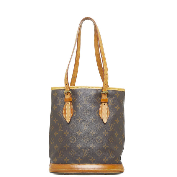 ルイ ヴィトン モノグラム バケットPM トートバッグ ショルダーバッグ M42238 ブラウン PVC レザー レディース LOUIS VUITTON 【中古】