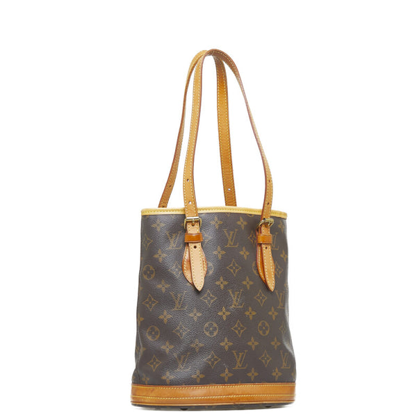 ルイ ヴィトン モノグラム バケットPM トートバッグ ショルダーバッグ M42238 ブラウン PVC レザー レディース LOUIS VUITTON 【中古】