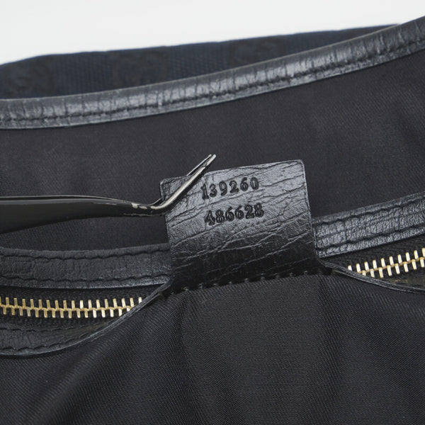 グッチ GGキャンバス シェリー ハンドバッグ トートバッグ 139260 ブラック キャンバス レザー レディース GUCCI 【中古】