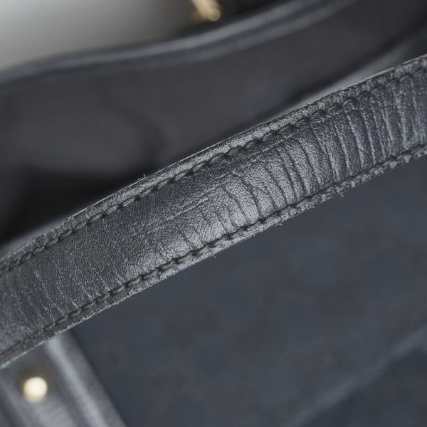 グッチ GGキャンバス シェリー ハンドバッグ トートバッグ 139260 ブラック キャンバス レザー レディース GUCCI 【中古】