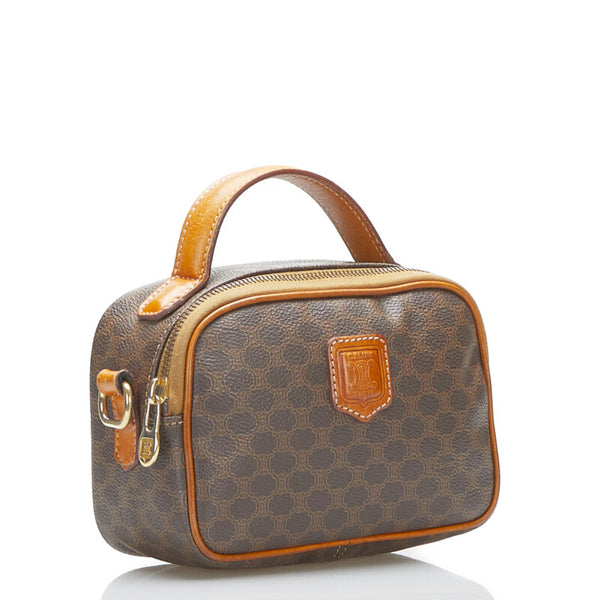 セリーヌ マカダム ハンドバッグ ショルダーバッグ 2WAY M94 ブラウン PVC レザー レディース CELINE 【中古】
