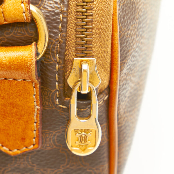 セリーヌ マカダム ハンドバッグ ショルダーバッグ 2WAY M94 ブラウン PVC レザー レディース CELINE 【中古】