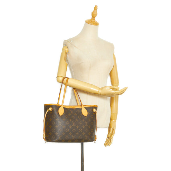 ルイ ヴィトン モノグラム ネヴァーフルPM ハンドバッグ トートバッグ M40155 ブラウン PVC レザー レディース LOUIS VUITTON 【中古】