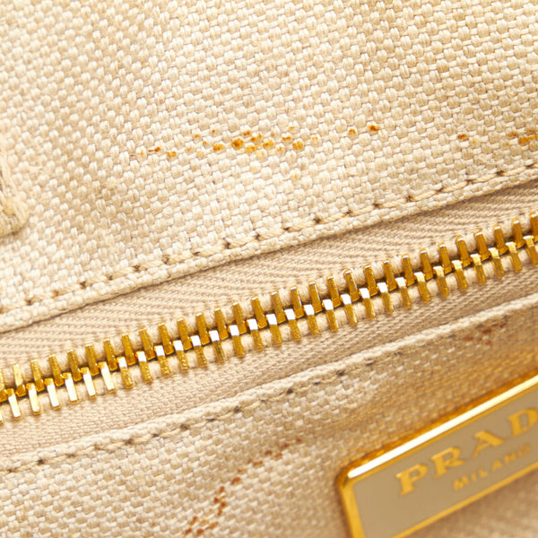 プラダ カナパ L ハンドバッグ パープル キャンバス レディース PRADA 【中古】