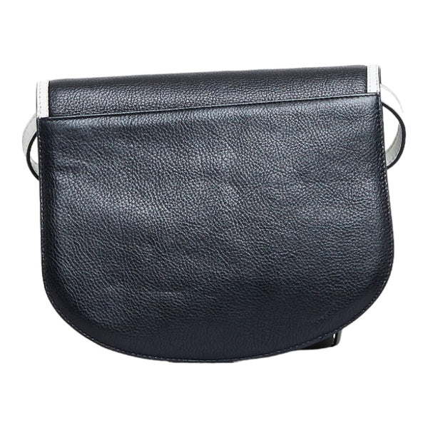 バリー 斜め掛け ショルダーバッグ ブラック ホワイト レザー レディース BALLY 【中古】