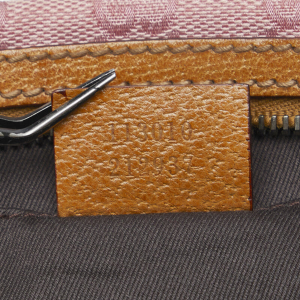 グッチ GGキャンバス ハンドバッグ ミニボストンバッグ 113010 ピンク ベージュ キャンバス レザー レディース GUCCI 【中古】