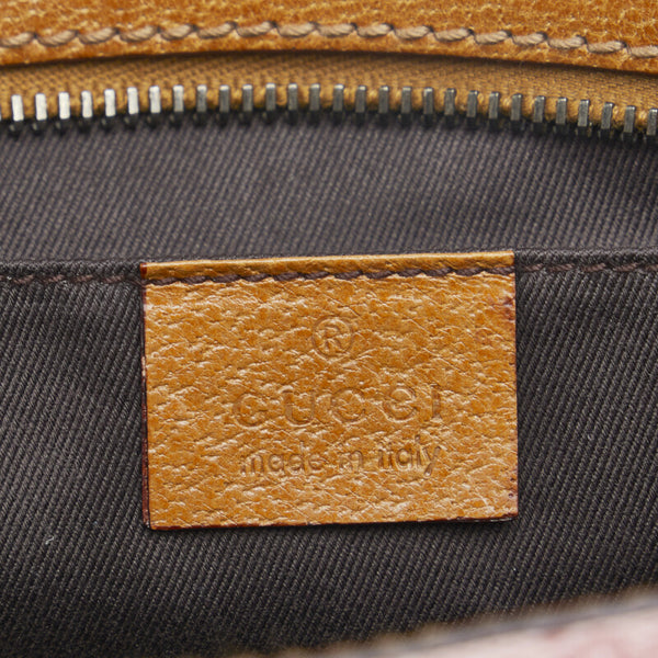 グッチ GGキャンバス ハンドバッグ ミニボストンバッグ 113010 ピンク ベージュ キャンバス レザー レディース GUCCI 【中古】