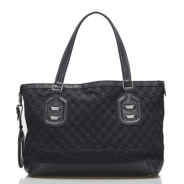 グッチ GGネオプレーン ハンドバッグ トートバッグ 241101 ブラック レザー レディース GUCCI 【中古】