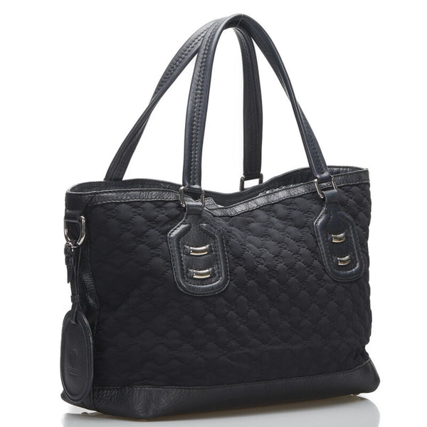 グッチ GGネオプレーン ハンドバッグ トートバッグ 241101 ブラック レザー レディース GUCCI 【中古】