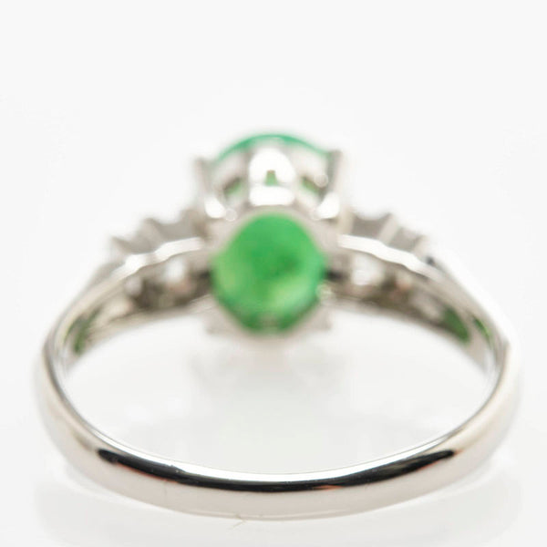 Pt850 プラチナ ひすい1.90ct ダイヤ0.33ct リング 指輪 レディース 13号 【中古】