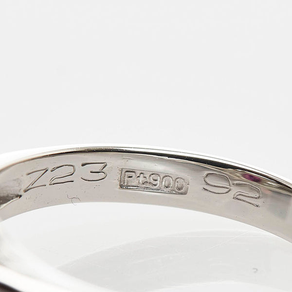 Pt900 プラチナ ルビー0.58ct ダイヤ0.27ct リング 指輪 レディース 8号 【中古】