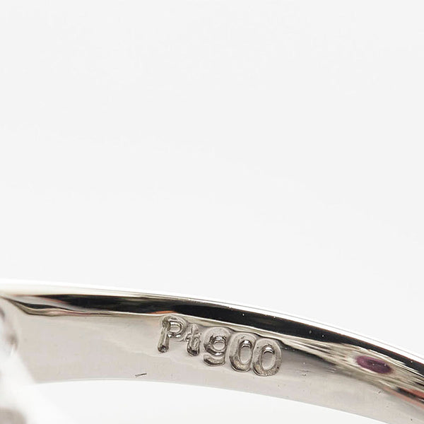 Pt900 プラチナ ルビー0.83ct ダイヤ0.30ct リング 指輪 レディース 7号 【中古】