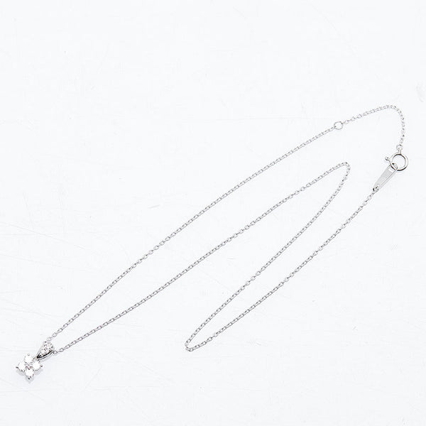 タサキ Pt900 プラチナ Pt850 プラチナ ダイヤ0.31ct フラワー ペンダントネックレス レディース TASAKI 【中古】