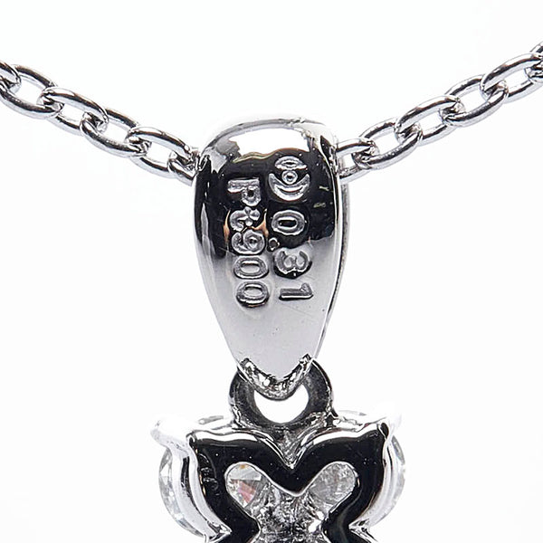 タサキ Pt900 プラチナ Pt850 プラチナ ダイヤ0.31ct フラワー ペンダントネックレス レディース TASAKI 【中古】