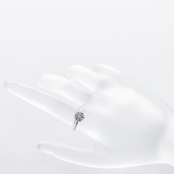 ポンテヴェキオ K18WG ホワイトゴールド ダイヤ0.20ct リング 指輪 レディース Ponte Vecchio 11号 【中古】