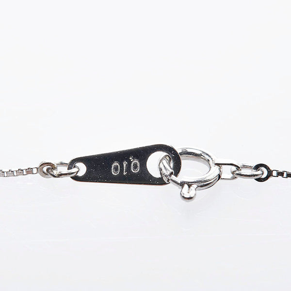 エル Pt900 プラチナ Pt850 プラチナ ダイヤ0.10ct ペンダントネックレス レディース ELLE 【中古】