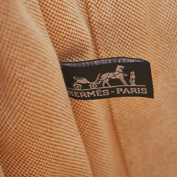 エルメス ニューフールトゥMM ハンドバッグ トートバッグ オレンジ キャンバス レディース HERMES 【中古】