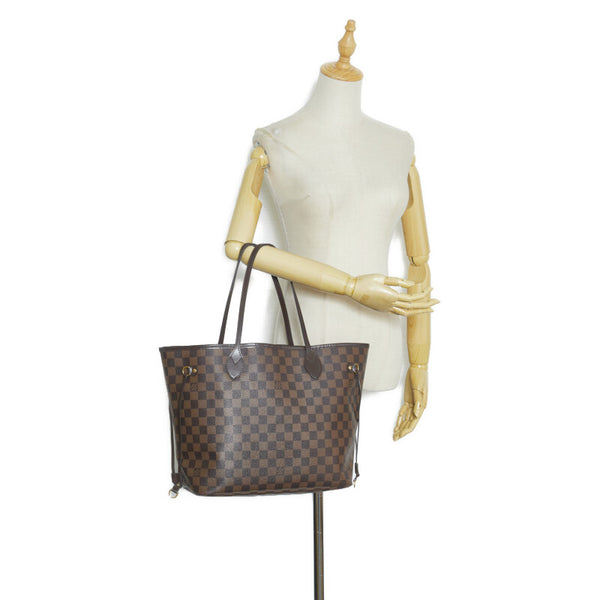 ルイ ヴィトン ダミエ ネヴァーフルMM ショルダーバッグ トートバッグ N51105 ブラウン PVC レザー レディース LOUIS VUITTON 【中古】